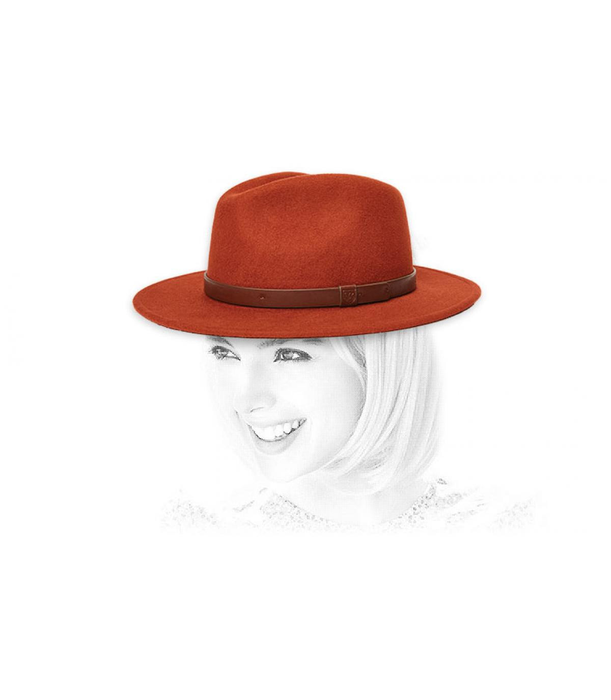 Damen Hut rot Messer Fedora picante Wmn